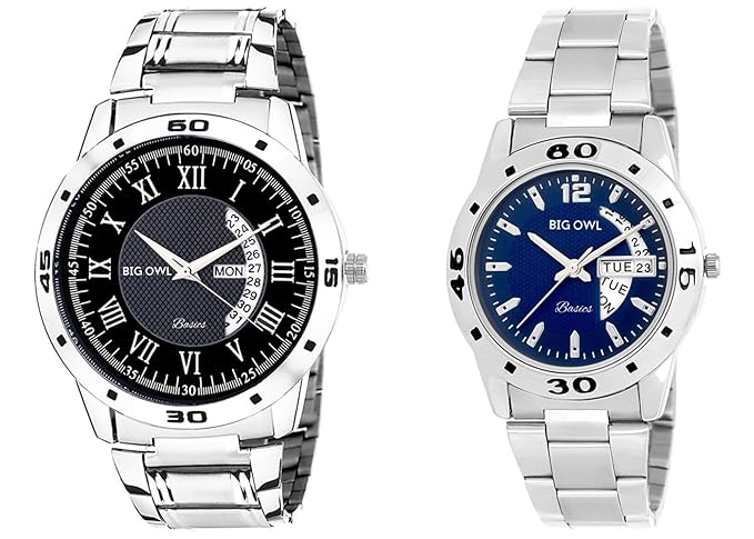 Analogue Blue Dial Mens & Womens Couple Watch