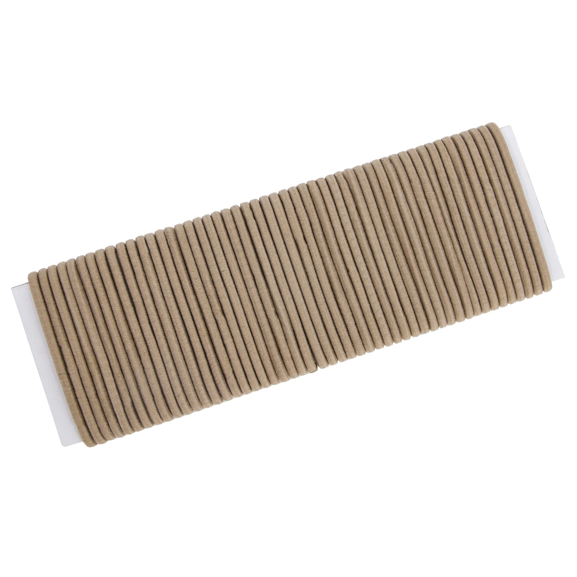 Time to Sparkle 100PCS Hair Bobbles 4mm thick, 5cm in diameter Hair Ties for Women and Men Elastic Hair Ties Light Coffee