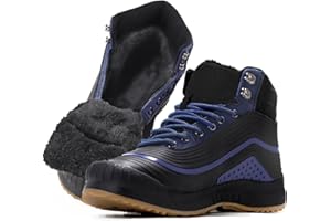 ulogu Snow Boots for Men Women丨Insulated Waterproof Fur Lined Booties丨Non Slip Lightweight Winter Shoes