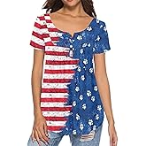 Forchrinse Pink Ladybug Causal V Neck T Shirt for Women Short Sleeve Tops Tunic Blouses Fashion Summer Top Shirts Plus Size