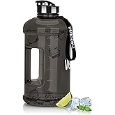VENNERLI Half Gallon Water Bottle 2.2L Large Sports Water Bottle with Handle 74oz BPA-free Reusable Plastic Water Jugs Leakproof Hydro Bottle for Gym Yoga Travel Camping Cycling Outdoor Sports