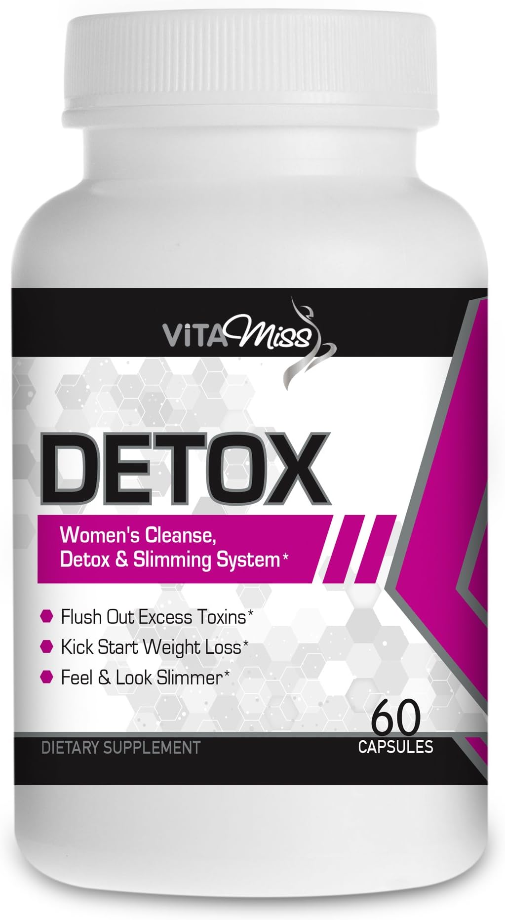 Vitamiss Detox – Support Digestive Health, Weight Loss, Increased Energy Levels, and Entire Body Purification with Our Powerful 30 Day Colon Cleanse and Detox System for Women!