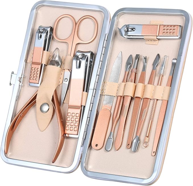 Cucudy 12 pcs Conjunto de Manicure Kit de de Unhas Pedicure Kit de