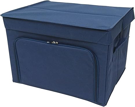 Amazon Co Jp 東洋ケース フラップボックス Mサイズ 積み重ね 収納ボックス 幅40 奥行33 高さ27cm ネイビー Fbm2 Nv