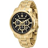 Men's Watch, Successo Collection, Chronograph Watch, Made of Stainless Steel and Yellow Gold PVD - R8873621013