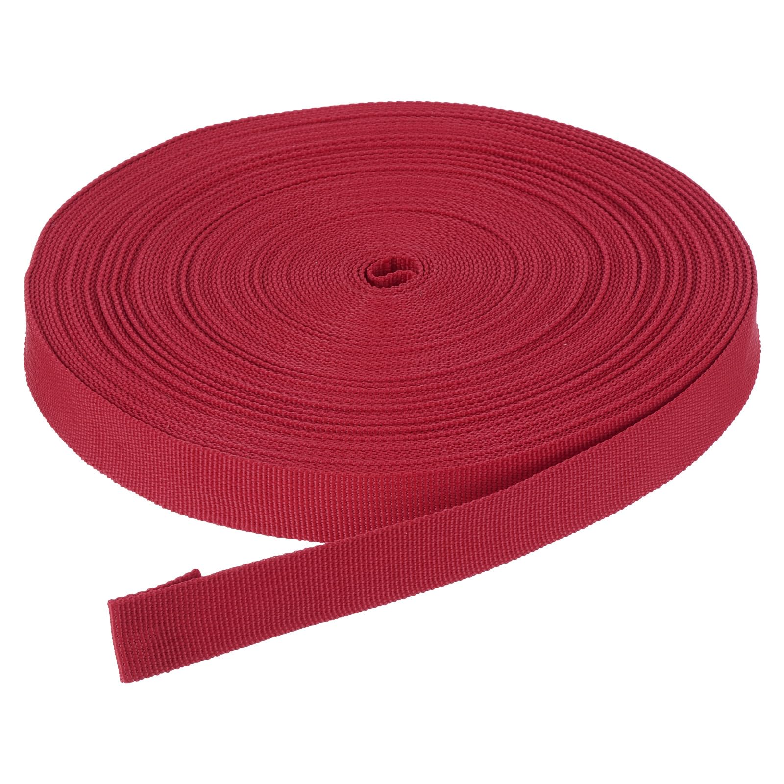 DMiotech 50 Yard x 3/4 inch Width Nylon Webbing Strap Poly Flat Webbing Strapping for DIY Craft Backpack Strapping, Sewing, Outdoor Gear Repair, Dark Red