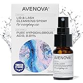 Avenova Eyelid and Eyelash Cleanser Spray - 20ml Bottle - Gentle Everyday Pure Hypochlorous Acid Spray for Eye Irritation