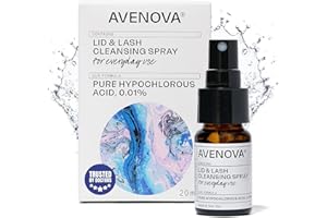 Avenova Eyelid and Eyelash Cleanser Spray – 20ml Bottle – Gentle Everyday Pure Hypochlorous Acid Spray for Eye Irritation