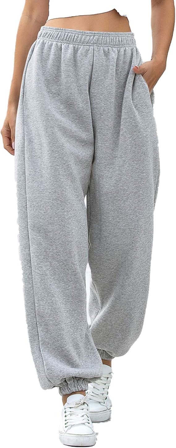 Pants 2020 Sweatpants Damen Baggy Grau Sport Jogger Weites Bein