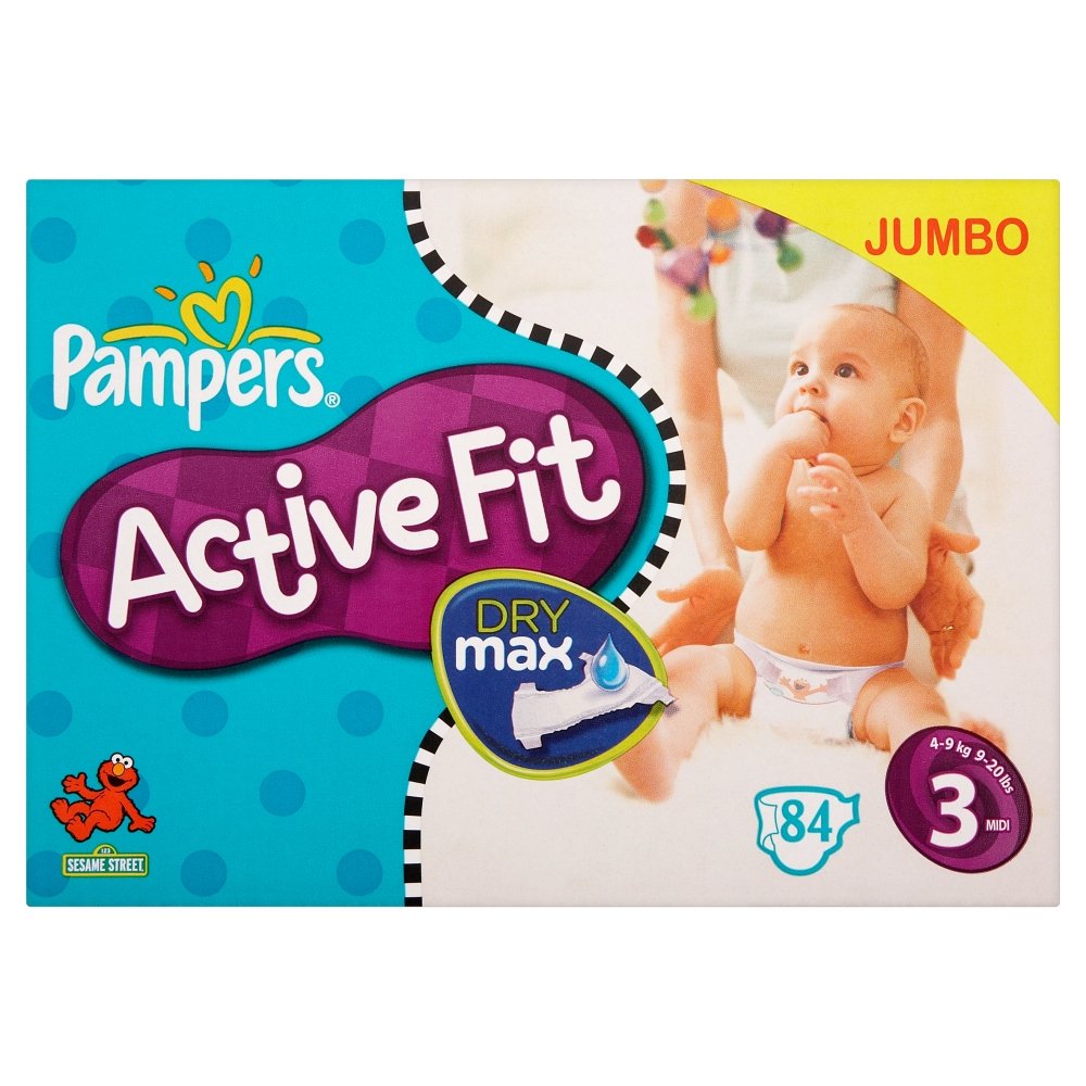 Pampers Active Fit Size 3 (Midi) Jumbo Pack 84 Nappies Amazon.co.uk