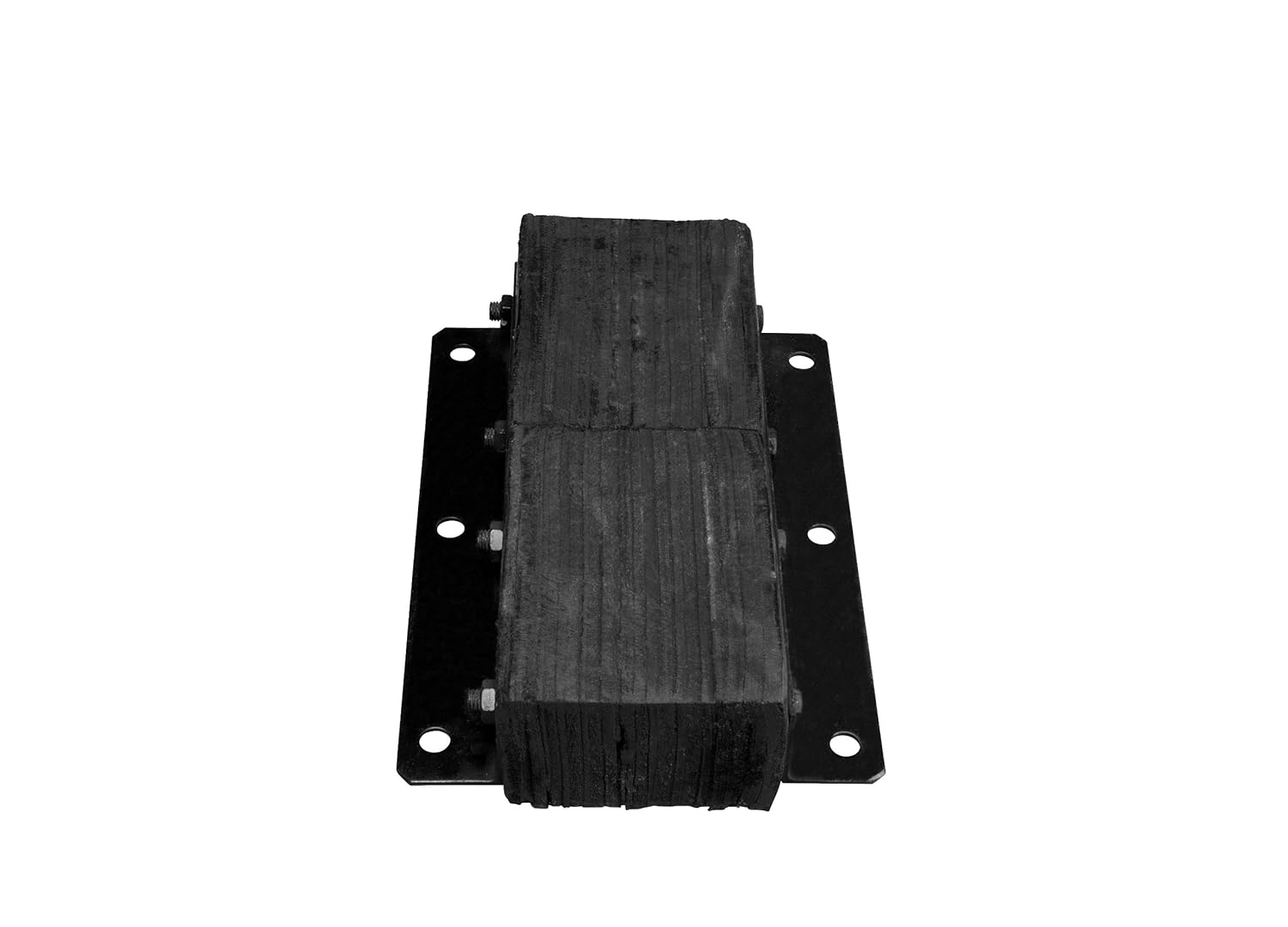 Economy Rubber Dock Bumper, Rectangular, Laminated, Vertical Mount, 6