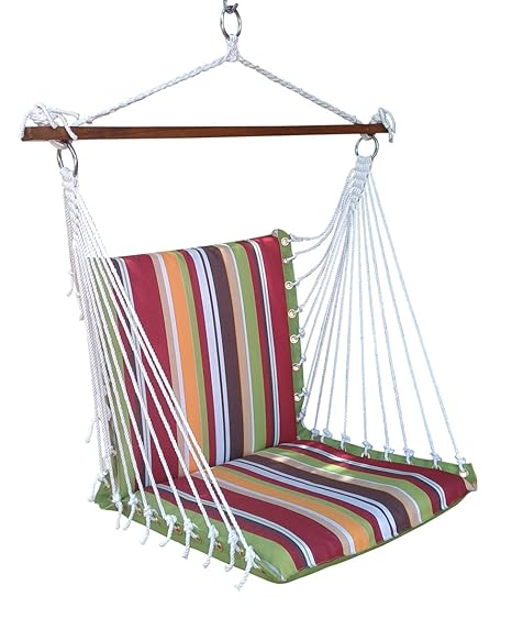 Hangit Polyester Premium Cushioned Home and Garden Hanging Swing Chair for Indoor / Outdoor (Calypso Stripe)