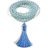 AWAKEN YOUR KUNDALINI Opal Opalite Necklace – 8mm 108 Mala Beads - Libra Birthstone & Crown Chakra Energy