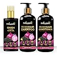 Phillauri Anti Hair Fall Express Spa Range Hair Care Set: Onion Oil for Hair Growth, Shampoo de Cebolla, Onion Conditioner, Champu de Cebolla y Romero con Biotina