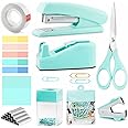 Teal Office Supplies, Teal Office Supplies and Accessories, Mint Green Stapler and Tape Dispenser Set for Women, Green Office Desk Accessories, Office Gift for Women, Office Lady, Coworkers