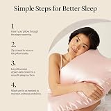 Kitsch Satin Pillowcase with Zipper, Blush, Queen Size, Machine Washable view 6