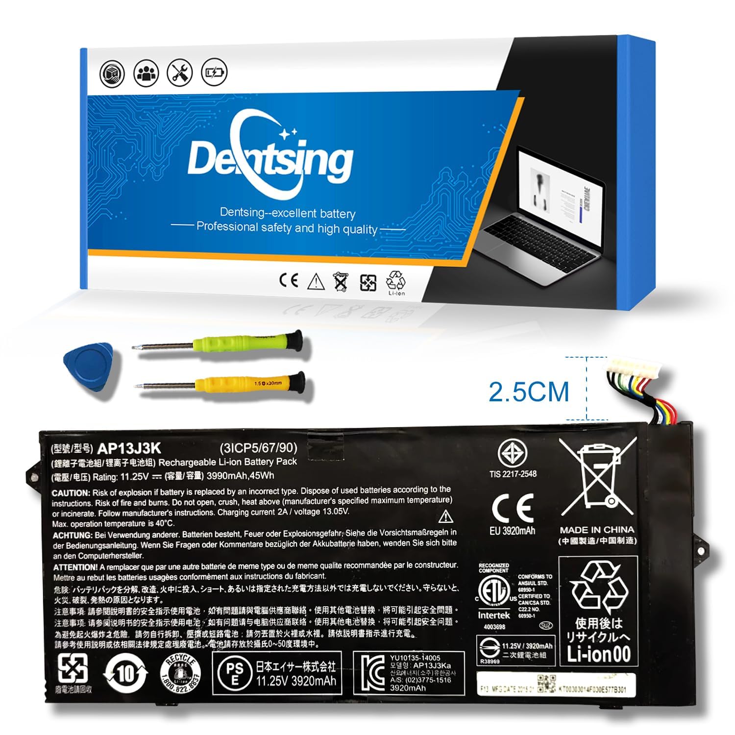 K KYUER New AP13J3K AP13J4K Laptop Battery for Acer Chromebook C720P C720P-2457 C720P-2625 C720P-2600 C720P-2661 C720P-29552G03aii 29554G03aii 11 C740 C740-C4PE C740-C3P1 C740-C1V1 C740-C3DY C740-C8F6