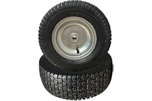 TIERRA GARDEN Pneumatic Tire Replacement Wheel – 13x5.00-6, 11" Diameter, Offset Hub, 5/8" Bearing – Flat-Free Inner Tube Tire for Garden Carts, Utility Wagons, and Wheelbarrows, Set of 2