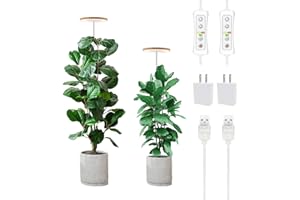 yadoker Plant Grow Light, LED Growing Light Full Spectrum for Indoor Plants,Height Adjustable, Automatic Timer, 5V Low Safe Voltage,Idea for Large Plant Light