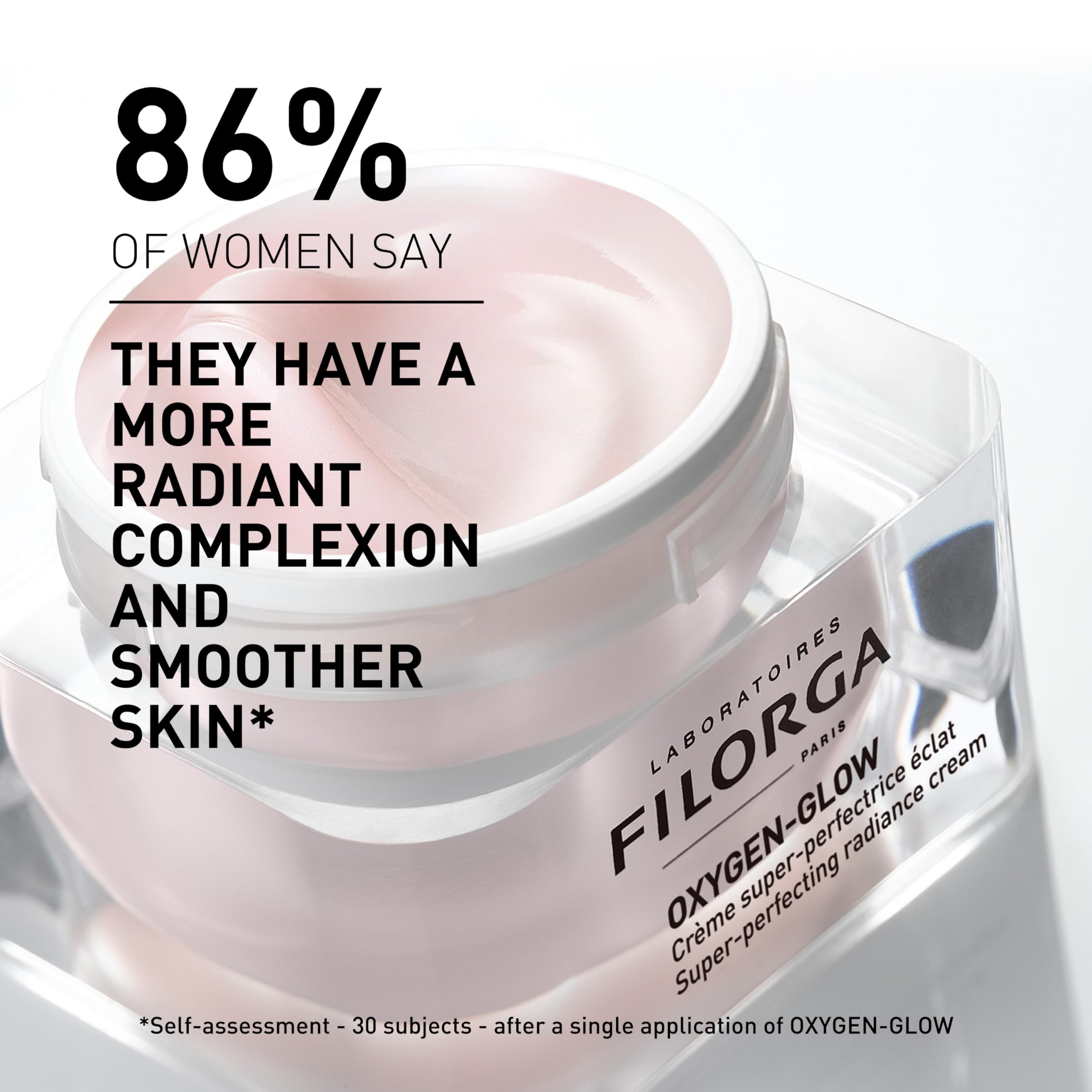 Filorga Oxygen-Glow Super-Perfecting Radiance Daily Skin Cream, Hydrating Treatment with a Moisturizing Boost of Hyaluronic Acid and Detoxifying Enzymes for a Flawless, Wrinkle Free Face, 1.69 fl. oz.