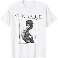 T-shirt Officiel Yungblud - Logo Scratch Oval, Couleur Dip Dye Gris - Taille Unisexe, Coton Doux - 2