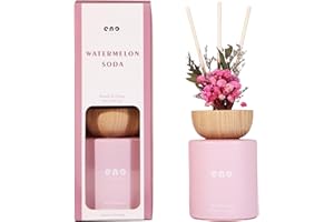 SoxComfy Reed Diffuser Set with Really Dried Flowers, Essential Oils Scented Diffuser with Sticks, Air Fresheners Home Fragrance for Bathroom Shelf Decor & Gift, 5.1oz / 150ml