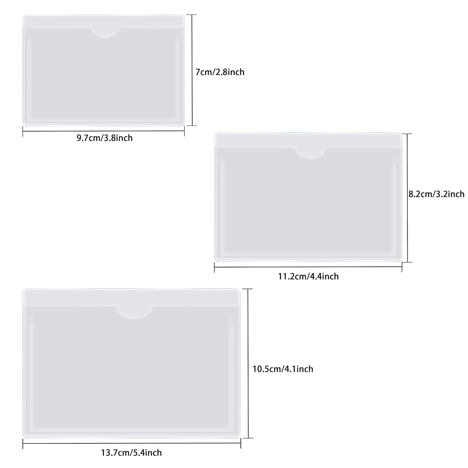 Adhesive Pockets Card Index Self-Adhesive Sizes 20 200PCS Crystal In 5 By 8 Index Card Template