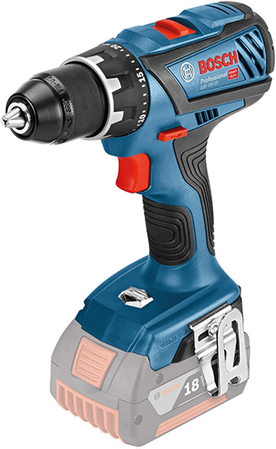 Bosch Professional 18V System Cordless Drill Driver GSR 18V-28 (max. torque (soft/hard): 28/63 Nm, without battery/charger)