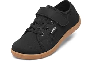 TIKVAW Little/Big Kids Barefoot Shoes Boys Breathable Walking Sneakers Girls Lightweight Wide Toe Box Shoes for Indoor Outdoor