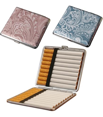 Cigarette Case Victorian Style Metal Holder for Regular, King and 100's  Size Credit Card Holder Protective Security Wallet RFID : Amazon.ca: Health  & Personal Care