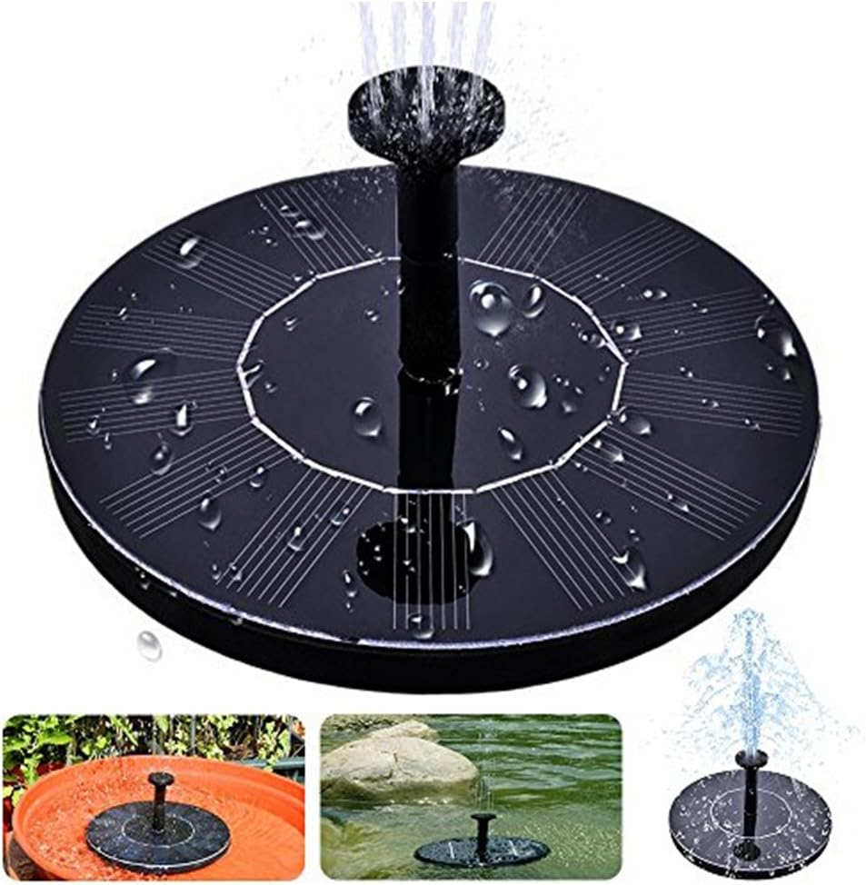 iNeaky Solar Power Bird Bath Water Fountain Pump for Garden and Patio, No Batter 1.4W Solar Panel Kit Water Pump, Outdoor Watering Submersible Pump