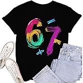 SUWATOIN 67 Shirts for Women Men & Teens - Six Seven Colorful Graffiti T-Shirt Casual Fashion Tee