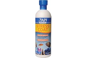 MARS FISHCARE NORTH AMER API MARINE STRESS COAT Saltwater Aquarium Water Conditioner 16-Ounce Bottle