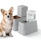 Automatic Dogs Food and Water Dispenser - Stainless