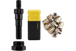 AMJOY Rivet Nut Tool Mandrel 3/8-16 and 10 Rivet Nuts, Rivet Tool Set Spare Part, Nutsert Tool Accessories Set Compatible with RZX/Astro Riveters