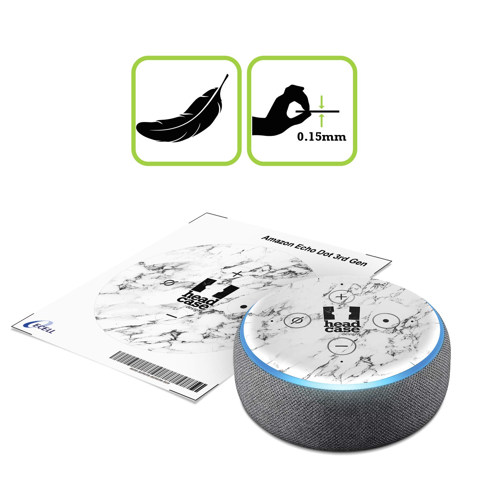 Head Case Designs Officially Licensed Mark Ashkenazi Sunflower Assorted Designs Vinyl Sticker Skin Decal Cover Compatible with Amazon Echo Dot (3rd Gen) - Skin only Echo Dot (3rd Gen) is NOT Included