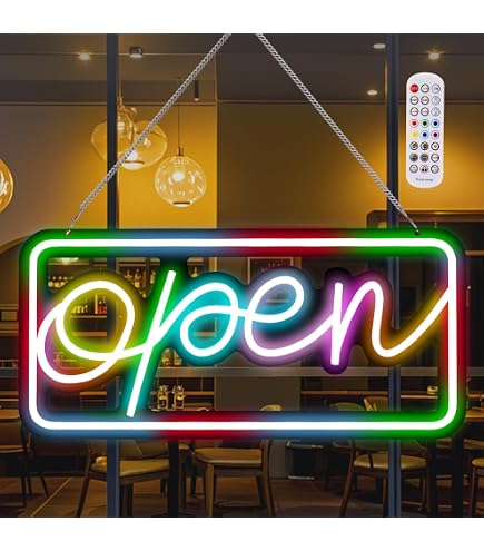 Amazon.com: LED Open Sign for business – Super Bright - Remote