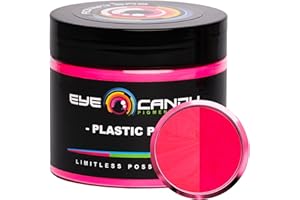 Eye Candy Pigments Premium Mica Powder - Plastic Pink (50gr) - for Epoxy, Resin, Soap, Paint, Woodworking, Acrylic Pouring, Bath Bombs, Fishing Lures - DIY Arts and Crafts Additive