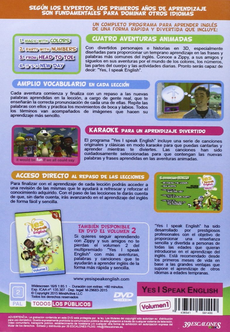 Amazoncom Yes I Speak English Volumen 1 Non Usa Format