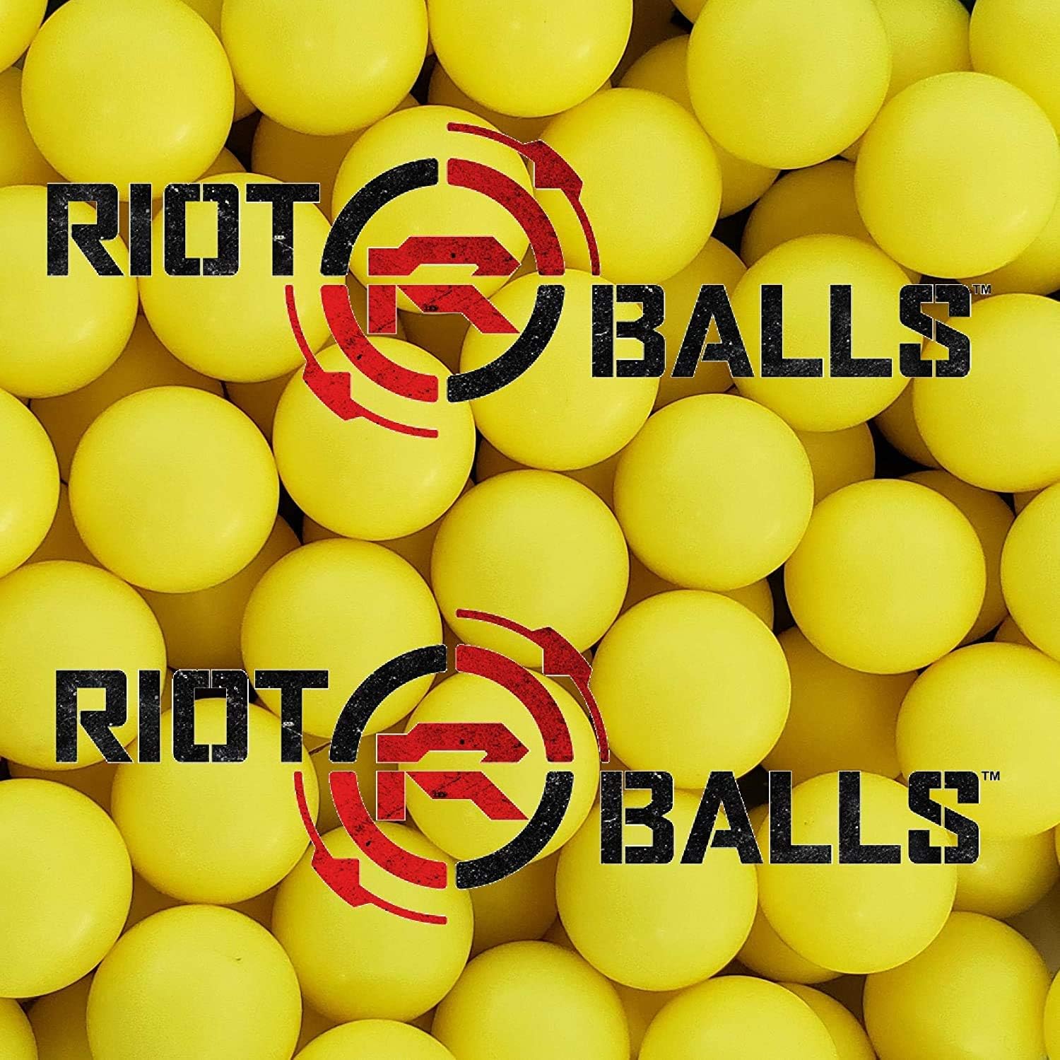 Riot Balls 100 X 0.68 Cal PVC/Nylon Self Defense Less Lethal Practice Paintball