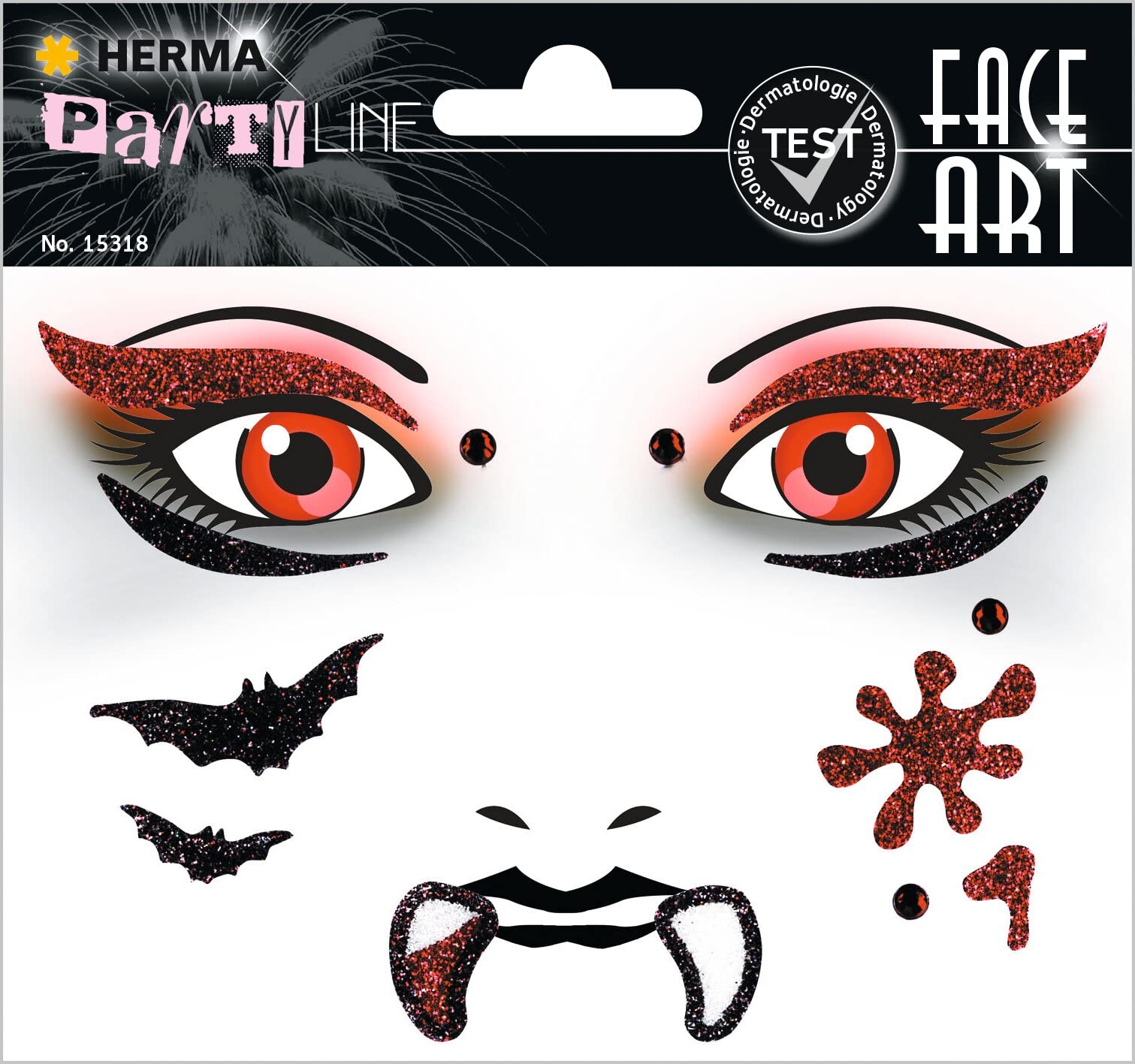 HERMA 15318 Face Art Sticker, Vampire โ image 1