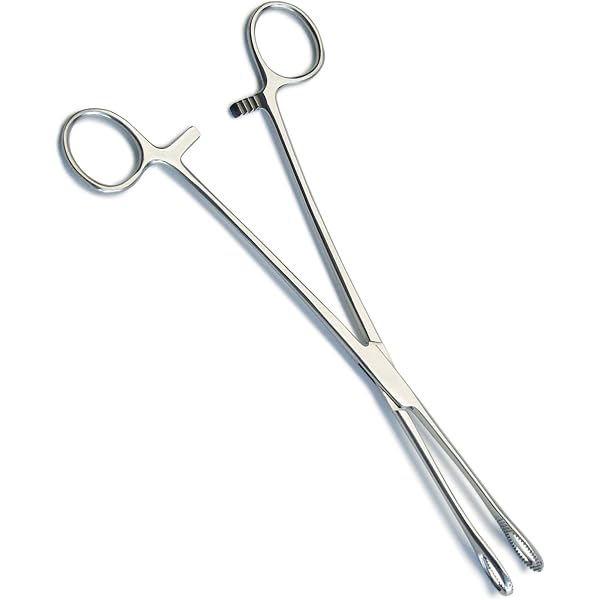 Fórceps Esponja ODM Foerster Fórceps Para Esponja De Acero Inoxidable Recto - Pinzas Médicas Con Mandíbulas Serradas De 9.5 Pulgadas Instrumental Quirúrgico Recto