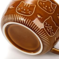 Cididu Set of 2 Cute Ceramic Cat Mug with Lid, 10