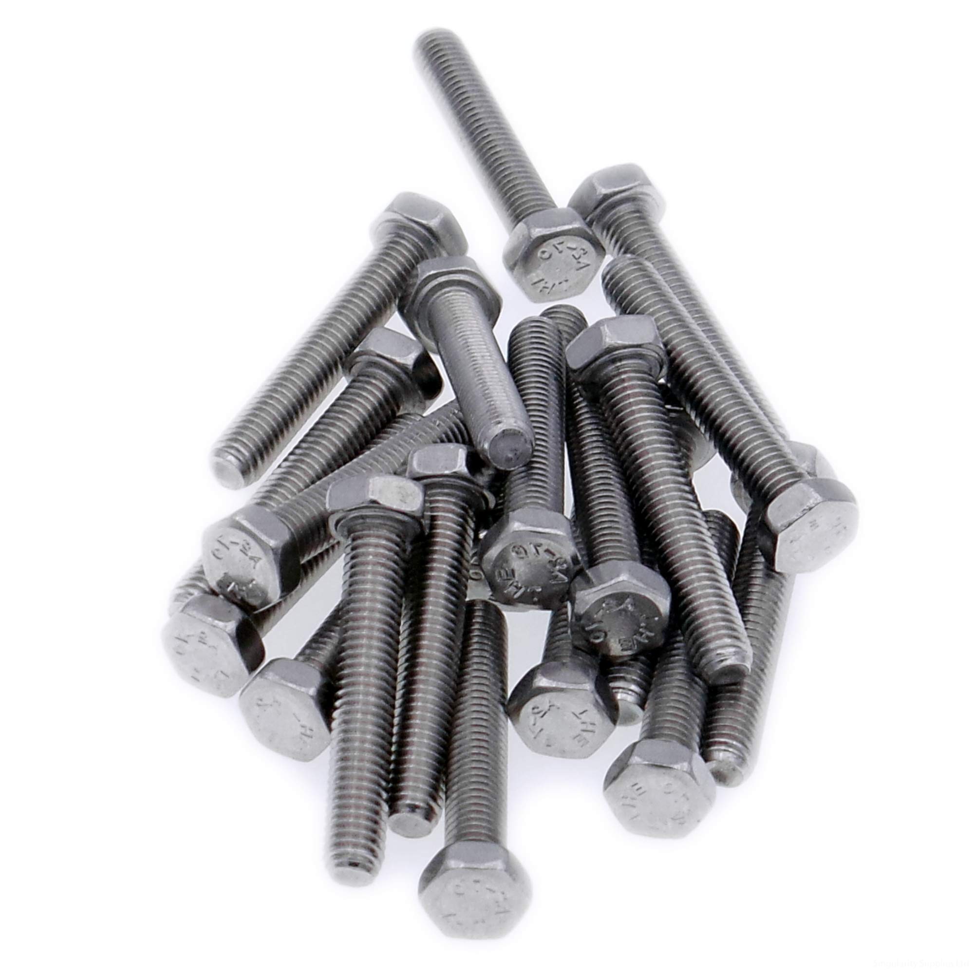 M4 (4mm x 10mm) Hex Bolt (Fully Threaded Setscrew) - Stainless Steel (A2) (Pack of 20)
