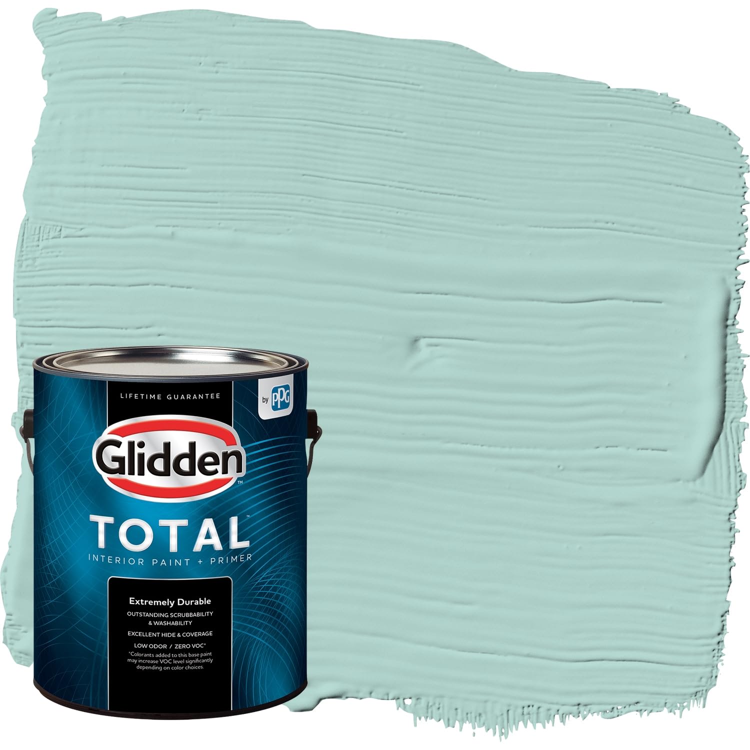 Glidden Total Interior Wall Paint & Primer All-in-One, Cassiopeia/Aqua-Green, Flat, 1 Gallon