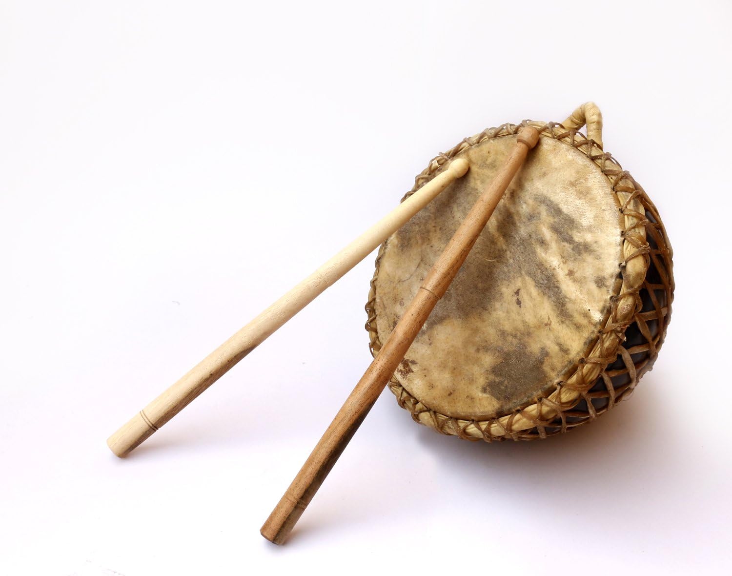 De Kulture Works™ Handheld Nagada Traditional Hand Drum with Mellets