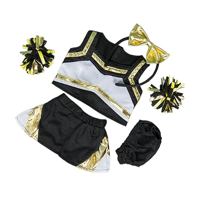 Buy Metallic Gold & Black Cheerleader Teddy Bear Clothes Fits Most 14