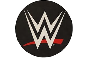 FUN.COM WWE Logo Rug, World Wrestling Entertainment Logo Front Doormat, WWE Home Decor, Circle Round Indoor Rugs ST