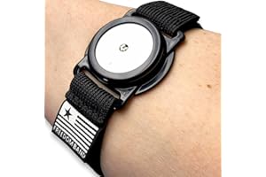 FREEDOM BAND Armband for Freestyle Libre 1 & 2 14 Day : 4-18" Inch Adjustable Flexible Transmitter Protection Sensor Cover Arm & Leg Band -No More Adhesive Patches (4-18" Active Band, Black Matte)