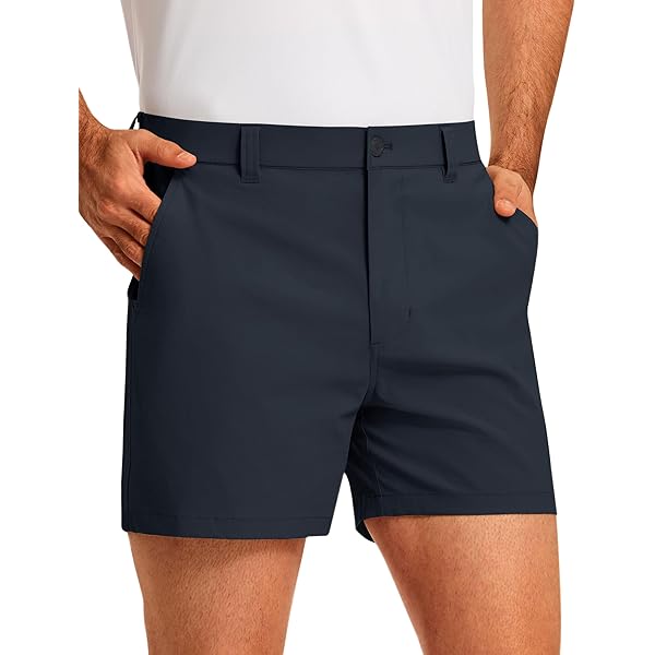 SERAMY Mens Golf Dress Shorts 7 Inch Inseam Stretch Flat